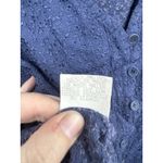 Johnny Was Collection Textured Button Top Women S Blue Cottage Cabin Prairie VTG Photo 4