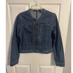 Skye’s the limit Collarless Jean Jacket Size M Blue Size M Photo 0