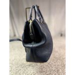 Michael Kors Haley Large Navy Blue Leather Satchel Handbag Women's Bag Photo 2