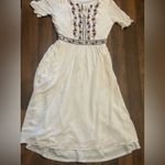Stevie Hender  Cream and Purple Ruffled Tiered Sundress Photo 4