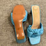 Lulus BNWOT Lulu’s Lunko Ice Light Blue High Heeled Slide Sandals Size 6 Photo 4