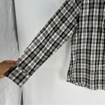 A'Nue Ligne Black‎ White Silk Gingham Layered Double Collared Shirt Size M Black Size M Photo 3