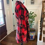 PINK - Victoria's Secret  NWOT Red and Black Plaid Robe Photo 2