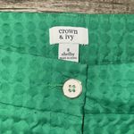 Crown & Ivy  Shelby Scallop Short In Blue Canoe Size 10 Photo 1