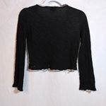 Goldie  Chloe Cardigan Double-Layer Cotton Jersey Knit Black Size Xs Photo 9