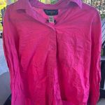 Size Medium Spoon Jeans Pink 100% Cotton Collared Top Photo 0