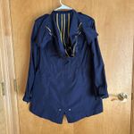 Burberry Brit Women's Size 4 US Blue Yellow Rain Hoodie Jacket Photo 8