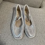 Keds  Square Toe Mary‎ Jane Sneaker in Silver Metallic Leather Size 7.5 Photo 3