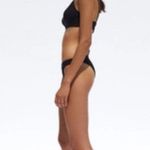 ZARA  HIGH WAISTED SWIM BIKINI BOTTOMS FLORAL LEAF PRINT BLACK SIZE S NEW Photo 3