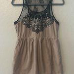 Miss Me silk blend sequined lace peplum babydoll tank blouse size medium y2k Photo 0