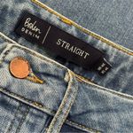 Boden Colorblock Raw Hem Straight Crop Jeans Artsy Picnic Summer Comfort 6L Blue Size undefined Photo 5