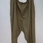 ELLOS Women's Plus Size Beige Linen Blend Casual Resort Beach Crop Pants 30 3X Photo 1