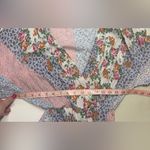 Everly  Patchwork Floral Jumpsuit Romper Size Small V Neck Shorts Resort Boho Photo 2