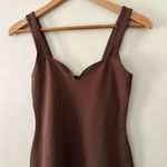 Abercrombie & Fitch Ponte Knit Mini Dress Sweetheart Neckline Tank Brown Sz XS Photo 2