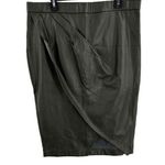 Maree Pour Toi Green Vegan Leather Wrap Front Pencil Skirt Womens Size 14 Photo 0