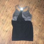 Alo Yoga  black and gray layered athletic tank top with built in bra Photo 2