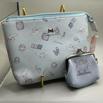 Rare HTF Japan Purchased Sanrio 2020 Cinnamoroll Twin Pouch + Coin Purse New! Blue Photo 0