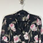 White House | Black Market WHBM Womens‎ Blouse Size 4 Black Floral V Neck Pullover Lined Lace Bell Sleeves Photo 1
