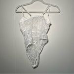 White Lace Bodysuit Size M Thong High Rise Size M Photo 1