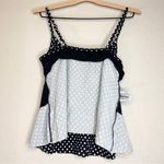 MiracleSuit  Ruffle Black and White Polka Dot Tankini Swimsuit Size 8 Photo 9