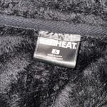 32 Heat Black Plush Velvet Faux Fur Zip Up High Neck Jacket Pockets Small… Photo 9