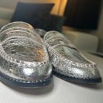 Dolce‎ Vita Hardi Slingback Penny Loafer Silver Crackled Women's Size 9 Party Photo 3