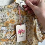 Entro  Floral Mini Dress - Yellow and Cream Photo 2