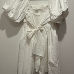 Sugar and L!ps White puff sleeve bow dress  Photo 1