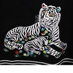 Vtg Rochelle Sweater 70s Adorable Momma Tiger/Cubs L NWT Acrylic Long Sleeves Black Size L Photo 1