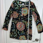 Athleta Women's Size M Black Floral
Silk Tunic Top Shirt Boho Resort Photo 2