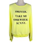 Wildfox  Sweatshirt Sweater Top Driver Take Me Somewhere Sunny Yellow S New Photo 12