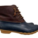 Sperry Saltwater Brown & Blue Duck Boots 10 Photo 1