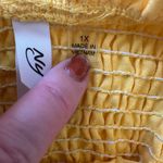 Ny Collection Sleeveless Blouse  peasant 1X vibrant yellow Baby doll top Photo 3