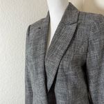White House | Black Market WHBM‎ Blazer Womens 8 Black Tweed Jacket Textured Classic Office Dark Academia Photo 1