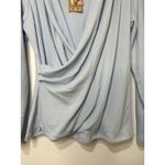 OGL Surplice Ruched Pullover Hoodie Baby Blue Size 2XL NWT Wrap Top Work Office Photo 6