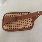 Altar'd State Altar’d State Rattan Woven Straw Vegan Leather Belt Bag Brown Photo 2
