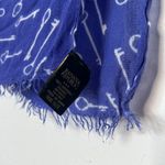 Banana Republic Blue Key Print Scarf 100% Viscose One Size Photo 1