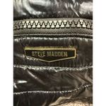 Steve Madden Black Metallic Puffer Weekender Duffel Bag Unisex Travel Photo 1