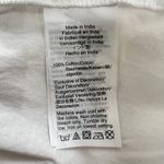 J.Crew XS‎ White Ruffle Peplum Button Top Boho Cotton Summer Blouse Tassel Waist Size M Photo 6