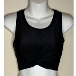 Offline by Aerie Ribbed Twist Front Medium Support Sports Bra Black Size S NWT!! Photo 1