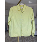 Lands' End Lands’ End Canvas Linen Shirt Preppy Quiet Luxury Y2K Minimal Button up Lemon Photo 1
