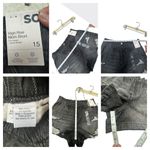 SO  *High Rise *Mom Shorts *charcoal* distressed, Sz 15/32 NWT Photo 3