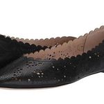 Cole Haan Women's Callie Cutout Leather Scallop Trim Ballet Flats In Black Sz 9 Photo 0