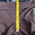 Brown Fold Over Flare Leggings, Y2K 2000s Lounge Yoga Pants Soft Stretchy Small Photo 5