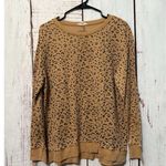 Jane and Delancey  Pullover Top Waffle Long Sleeve Animal Shine Print Size Large Photo 0