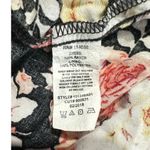 Louna Puff Sleeve Romper Women's Medium Black Floral V Photo 5