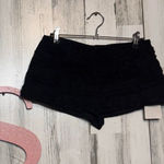 Musera Black Ruffle Lace Shorts XS – Layered Mini Shorts, Stretch Waist, Dressy Photo 0