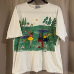 Fiorelle Graphic Tee with Colorful Design White Size L Photo 0
