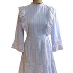 The Clothing Company Eyelet Baby Blue Ruffle Mini Dress Size Large Photo 2