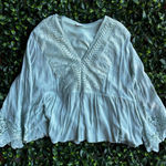 ARULA Light Green Lace Blouse Blue Size c Photo 0